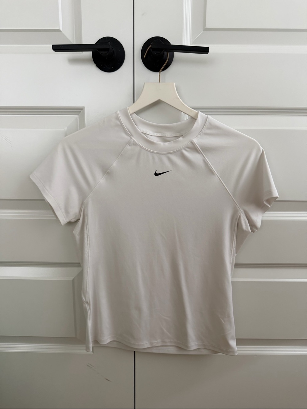 Nike White Short-Sleeve Crew Athletic Tee